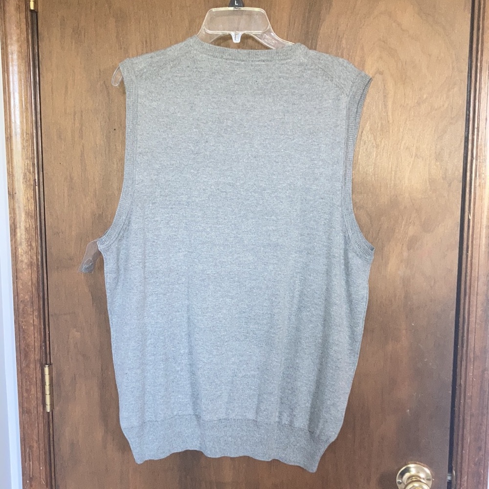Basic editions heathered gray pullover lightweight sweater vest - Picture 15 of 16